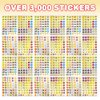 ArtCreativity Assorted Emoticon Stickers for Kids, 12 Pack with 72 Sheets and Over 3,000 Stickers, Emoticon Sticker Set for Teacher Classroom Rewards, Art Supplies, Party Favors, Goodie Bag Fillers