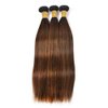 24 26 28 Inch P4/30 Bundles Ombre Straight Human Hair Bundles Brazilian Unprocessed Virgin Hair Two Tone Highlight Bundles Human Hair Light Brown Straight Bundles Remy Hair Extensions
