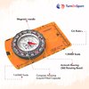Orienteering Compass Hiking Backpacking Compass | Advanced Scout Compass Camping Navigation - Boy Scout Compass for Kids | Professional Field Compass for Map Reading - Best TurnOnSport Survival Gifts