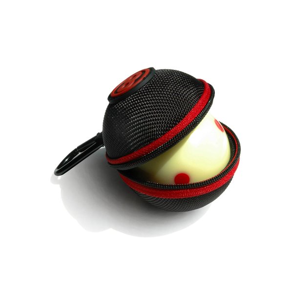 Ballsak Sport - Red/Black - Clip-on Cue Ball Case, Cue Ball Bag for Attaching Cue Balls, Pool Balls, Billiard Balls, Training Balls to Your Cue Stick Bag Extra Strong Strap Design!**