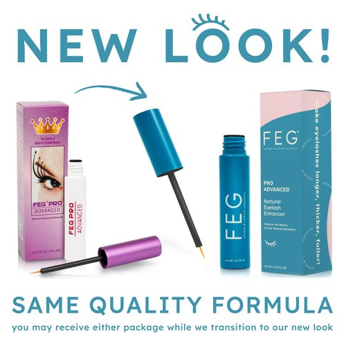 FEG Pro Advanced Natural Eyelash Enhancer Serum for Rapid Eyelash Growth | Extra Strength Lash Serum for Growing Naturally Thick, Full, and Long Eyelashes | 3ml | Stimulates Natural Eyelash Growth