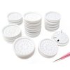 Honbay 100PCS Disposable Plastic False Eyelashes Glue Holder Eyelash Extension Glue Pallet Pads for Nail Art or Tattoo Ink (white)