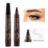 UNYOKE Liquid Eyebrow Pen, Microblading Eyebrow Pencil with a Micro-Fork Tip Applicator, Long Lasting, Waterproof and Smudge-proof, Creates Natural Looking Brows Effortlessly-#2 Dark brown