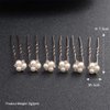 Anglacesmade Bridal Hair Pins Crystal Hair Pin Pearl Bobby Pins Wedding Headpiece Bridesmaid Flower Girl Hair Accessories for Women and Girls(Rose gold)