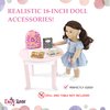 Emily Rose 18-inch Doll Clothes - 18-Piece School Essentials Backpack and Lunch Play Set, with Fun Accessories, Including Pretend Food & Working Calculator | USA Business | Compatible with 18" Dolls