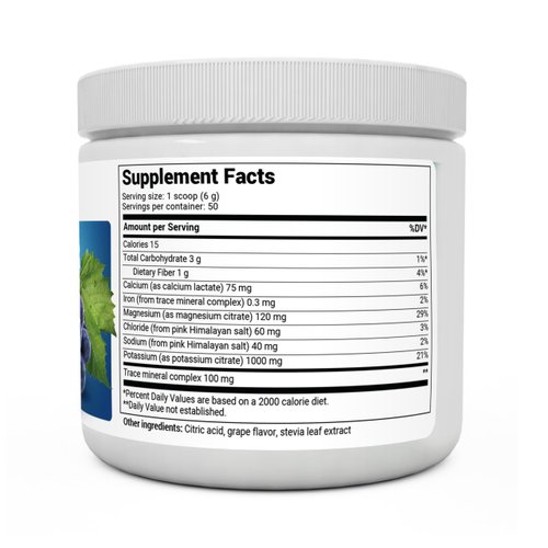 Dr. Berg Hydration Keto Electrolyte Powder - Enhanced w/ 1,000mg of Potassium & Real Pink Himalayan Salt (NOT Table Salt) - Grape Flavor Hydration Drink Mix Supplement - 50 Servings