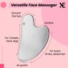 XE Stainless Steel Gua Sha Facial Tools – Heart Shaped Face Massager for Jawline Sculpting and Puffiness Reducing, Metal Guasha Skin Massage Tool for Face, Body, Eyes and Neck