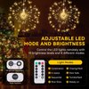 8 Pack Firework Lights 120 LED Copper Wire Firework Lights, 8 Modes Dimmable String LED Lights with Remote Control,Waterproof Hanging Fairy Lights for Party,Home,Christmas,Garden Outdoor Decoration