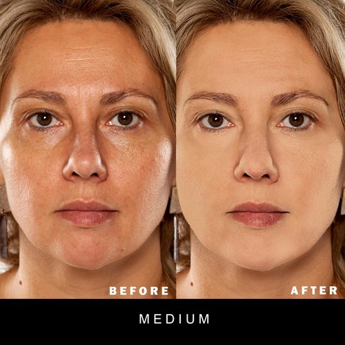 POPCODE Marbleized Baked Foundation Makeup, Balance and Brighten Color Correcting Powder Foundation - Buildable Light to Medium Coverage - Demi-Matte Natural Finish (#003 MEDIUM, 0.2 Oz)