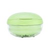 Cute Retainer Case with Removal Tool and Mirror, Compact Bath Cup with Strainer Tray for Partial Denture, Leakproof Soaking Container for Aligners, Mouth Guards, Night Guards (Green)