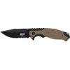 Smith & Wesson M&P SWMP13GLS 8.2in High Carbon S.S. Folding Knife with 3.5in Serrated Clip Point Blade and Aluminum Handle for Tactical, Survival and EDC