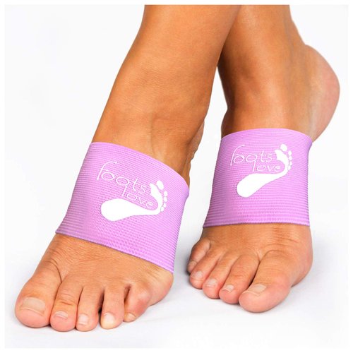 FOOTS LOVE Copper Arch Support - 2 Plantar Fasciitis Braces/Sleeves. Foot Care, Heel Spurs, Feet Pain Relief, Flat & Fallen Arches, High Arch