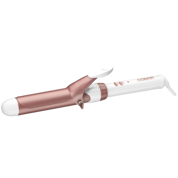 Conair Double Ceramic 1 1/4-Inch Curling Iron, 1 ¼ inch barrel produces loose curls – for use on medium and long hair