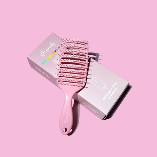 Mermade Quick Dry Brush - Detangler Brush, Wet Hair Brush, Vent Brush for Blow Drying, Works on Curly, Straight, Thick or Thin Hair, Professional Styling & Detangling Brush - Pink (Pack of 1)