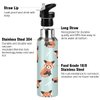 Blueangle Cute Red Panda Water Bottle with Straw, Insulation Stainless Steel Water Bottle BPA Free Water Jug for Fitness Camping Outdoor Sports