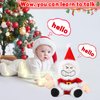 Funny Jokes White Elephant Gifts Christmas Toys Gifts Talking Vibrating Spinning Santa Claus Plays JINGLE BELLS With hilarious Sounds Christmas Plush Interactive Toy With Box Xmas Gift For Kids,11"