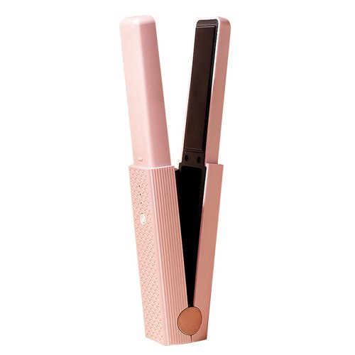 ZJchao Portable Hair Straightener Curling Iron, 2 in 1 Cordless USB Hair Curler Straightener Iron with 3 Temperature Gears for Home Travel, Going Out
