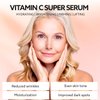 ANSDUR Super Vitamin C Serum for Women over 70: Hyaluronic Acid Serum for Face, Dark Spot Remover and Wrinkle Reduction - Lifting, Smoothing, Moisturizing, All in One Skin Care Formula, 1 fl oz