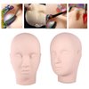 Lash Mannequin Head, Flat Make Up Mannequin Head Lashes Eyelash Extensions, Silicone Makeup Practice Face Cosmetology Doll Head for Makeup Practice Salon
