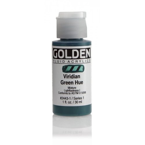 Golden Fluid Acrylic Paint 1 Ounce-Historical Viridian Green Hue
