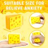 Libima 24 Pcs 2.3 Inch Cheese Stress Toys Foam Cheese Stretchy Toy Party Favors Stress Relief Artificial Cheese Models Kitchen Miniature for Kids Adults Stress Relief, Dollhouse Kitchen Decor DIY
