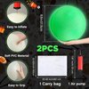Libima 2 Pcs 8.5 Inches Glow in The Dark Kickballs Dodgeballs Light up Playground Ball Bouncy Balls with Pump for Kids Adults Playground School Backyard Game Outdoor Glow in The Dark Games