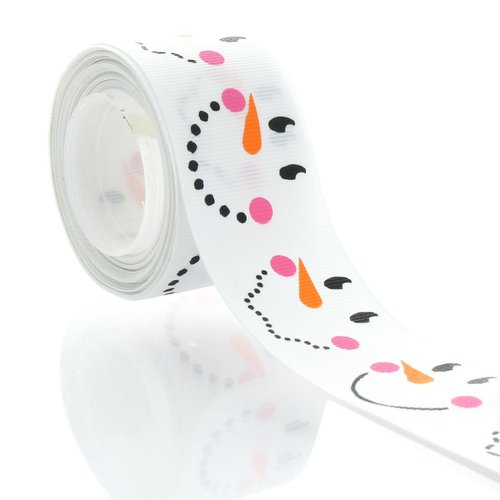 1.5" Snowman Faces Grosgrain Ribbon 100yd