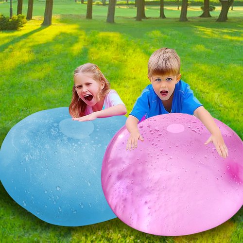 2PCS Giant Bubble Balls Reusable Water Balloons for Toddler Outdoor Toys Inflatable Beach Ball for Kids Yard Games Summer Water Toys