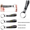 WILLBOND 24 Pieces Basketball Wristlet Keychain Basketball Keychains with Motivational Quotes Silicone Wrist Keychains Sports Keyrings Gifts for Team Members Basketball Theme Party Favors