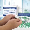 A2Z SCILAB 100 Sterile Carbon Steel Blades #10 with Free Scalpel Handle #3