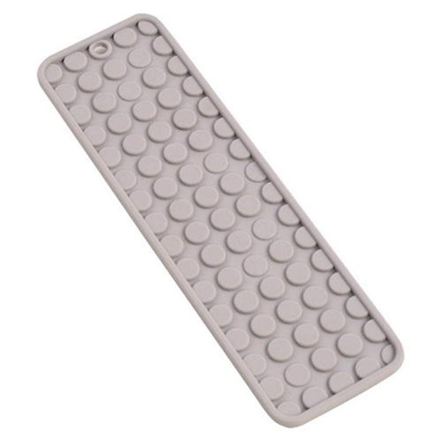 madesmart Heat Resistant Silicone Mat for Countertop Protection, Flat Iron, Hot Hair Tool Organizer, BPA-Free, Small, Grey