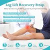 Leg Lifter for After Knee Surgery Thigh Lifter Strap Hip Replacement Recovery Aids Kit Stroke Rehab Bed Bed Pull Up Assist Band Wheelchair Transfer Equipment for Elderly, Handicap (L Size/One Piece)