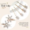 BARTOSI Rhinestone Star Hair Pins Gold Star Hair Clips Crystal Bridal Hair Barrettes Bride Wedding Hair Accessories for Women and Girls (Pack of 4)