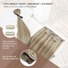 Sunny Clip in Hair Extensions Blonde Clip in Human Hair Extensions Light Blonde Highlighted Golden Blonde Clip in Hair Extensions Real Human Hair Blonde Hair Extensions 7pcs 120g 20inch