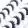 Wleec Beauty Lashes Short Cat Eye Lashes 13mm Fluffy False Eyelashes Wispy 7 Pairs 3D Faux Mink Lashes SF86
