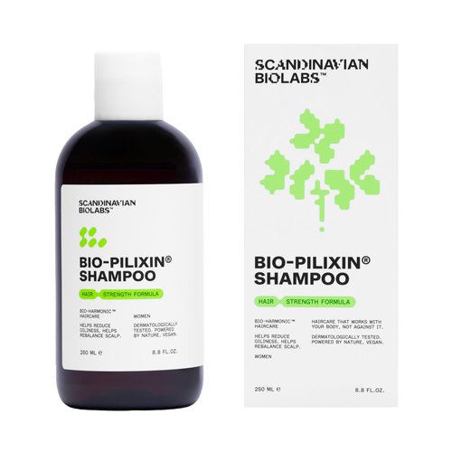 Scandinavian Biolabs Bio-Pilixin Shampoo for Women 250ml | All-Natural Formula to Strength Hair with a Gentle Cleanse | Moisturize Scalp & Hair, Eliminate Greasiness, No Sulfate