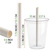 Friendly Straw 150 Pack Biodegradable Jumbo Smoothie and Milkshake Straws, 7.75" x .4" Extra Wide Disposable Paper Straws Bulk Pack