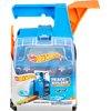 Hot Wheels Toy Car Track Set, Display Launcher & 2 1:64 Scale Vehicles, Visible Storage for 6 Cars Toy Cars, Connects to Track