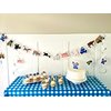 Farm Animal Birthday Party Decorations with Blue Truck (42 Pieces) Birthday Party Banner Cake Topper Cupcake Toppers and Hanging Swirls