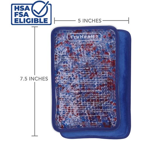 TruHealth Hot and Cold Pack (2 Pack)– FSA HSA Approved Reusable Gel Ice Pack for Injury, Pain Relief, Rehabilitation- Hot & Cold Compress