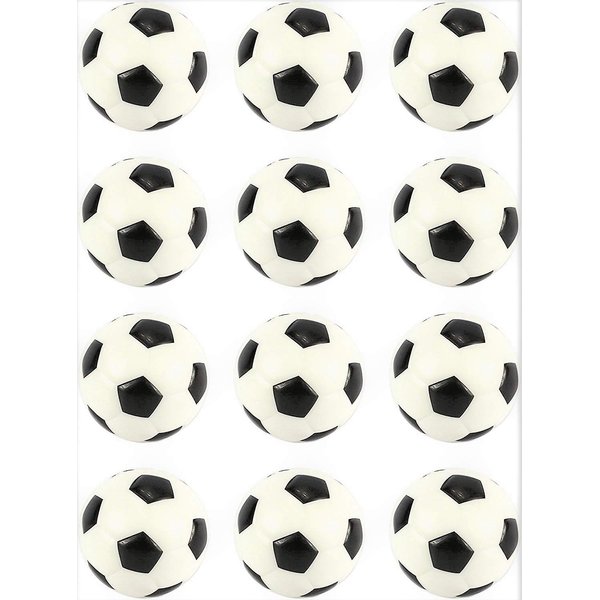 Set of 12 Squeeze Foam 2.5" Soccer Balls, Perfect for Stress Relieving, Sports Playsets Add On