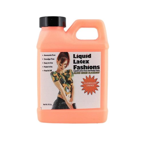 Ammonia Free Liquid Latex Body Paint 8oz Fluorescent Orange