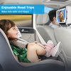 BIGASUO Car Headrest Mount Holder for Kids Tablet Holder for Car Backseat Anti-Slip Strap Holding Net Adjustable Angle Seat Mount Fits All 7 to 12.9 Inch Tablets