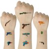 SIX VANKA (Pack of 10 Sheets) Gun Waterproof Temporary Tattoo Stickers for Kids Boys and Girls, Party Favors Decorations