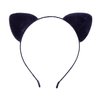 Vonokee Velvet Cat Ears Headband,Black Plush Cat Headpiece Cute Cat Costume Accessories for Halloween Party Cosplay and Daily Use