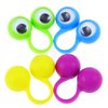 Kisangel 12pcs Eye Finger Puppet Eye On Rings Googly Eyeball Ring for Kids Boys Girls Fun Show Prize Fillers Birthday Easter Party Favor (Random Color)