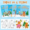 Unbess 24Pcs Merry Christmas Gingerbread Man Coloring Book - Xmas Color-in Pages Booklet Art Drawing Party Favors Holiday Gifts Home School Classroom Activity Supplies for Kids