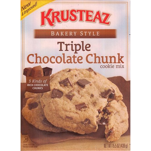 Krusteaz Cookie Mix, Triple Chocolate Chunk, 17.5-Ounce Boxes (Pack of 2)