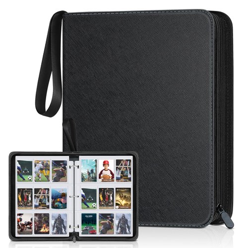900 Pockets Card Binder, Trading Card 9 Pocket Durable Card Holder Album, Baseball Card Protectors for MTC,TCG, Game Cards, Sports Cards (Black)