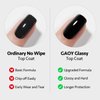 GAOY 2 Pcs 16ml No Wipe Gel Top Coat, Glassy Clear Gel Top Coat, High Gloss Finish for UV Light Cure Gel Nail Polish